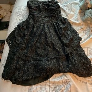 Black dress with gold tint